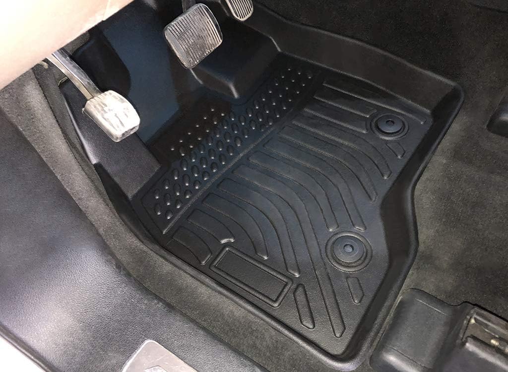 Heavy Duty Floor Mats Replacement for Ford Explorer 7 Seat 2015 2019 Protection Liners Custom Fit Waterproof Durable Odorless Carpet All Weather black