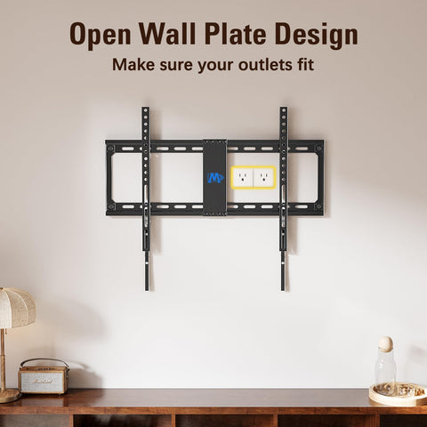 Mounting Dream TV Mount Fixed for Most 42-84 Inch Flat Screen TVs, TV Wall Mount Bracket up to VESA 600 x 400mm and 132 lbs - Fits 16"/18"/24" Studs - Low Profile and Space Saving MD2163-K