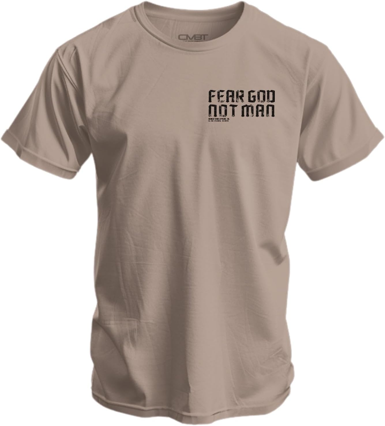 Combat Iron Men's Graphic T-Shirt - Fear God Not Man