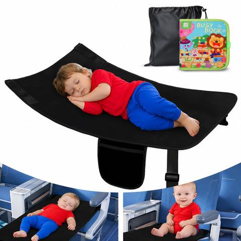 Toddler Airplane Bed, Airplane Bed for Toddler with Busy Book, Black