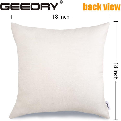 GEEORY Fall Hello Pumpkin Throw Pillow Covers 18x18 Inch Set of 4, Mason Jars Harvest Buffalo Plaid Autumn Decorative Farmhouse Holiday Cushion Cases for Home Decoration (Orange) G536-18