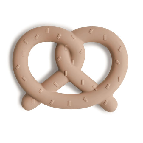 mushie Silicone Baby Teether Toy | Pretzel