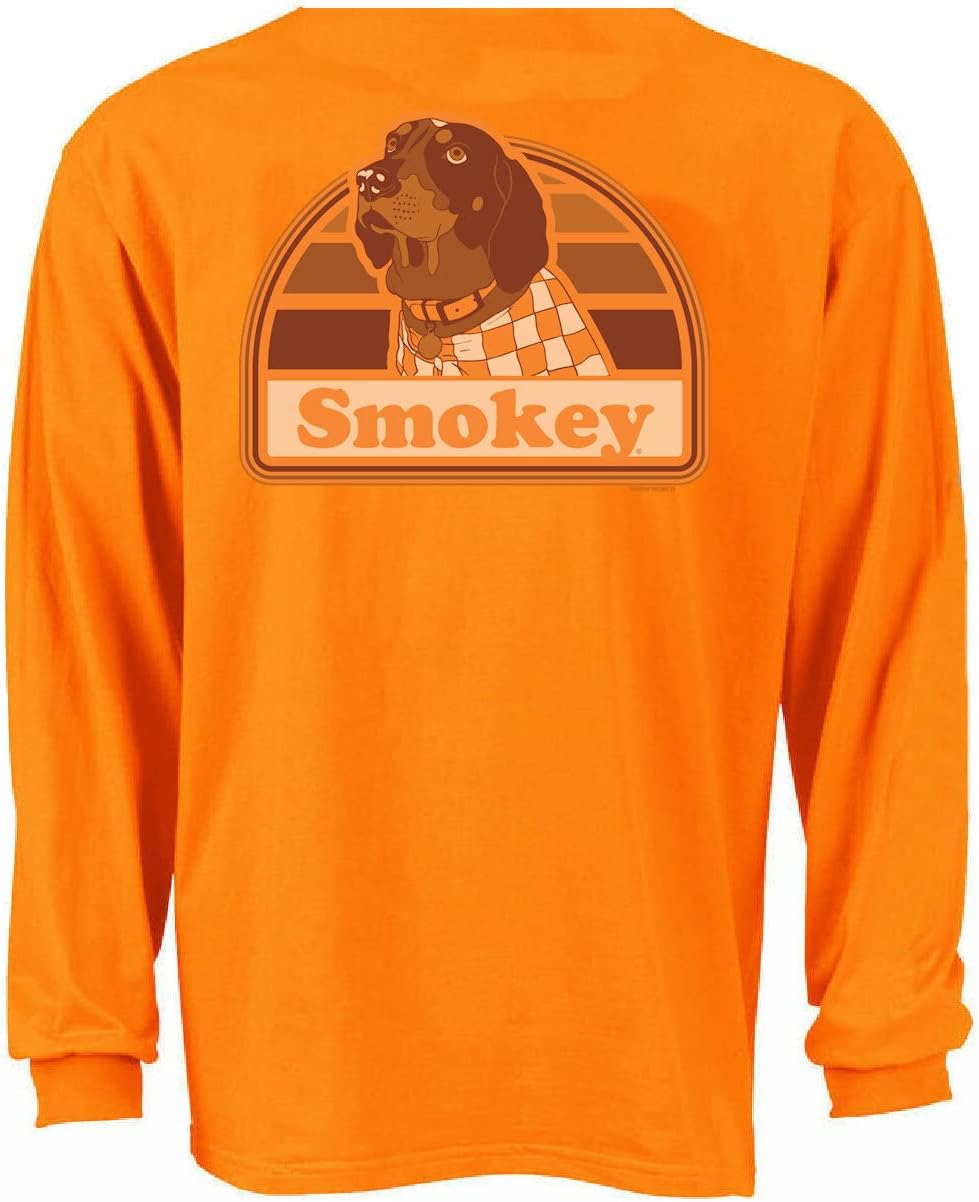 Tennessee Vols Men's Orange 2 Sided Smokey Portrait Long Sleeve T Shirt