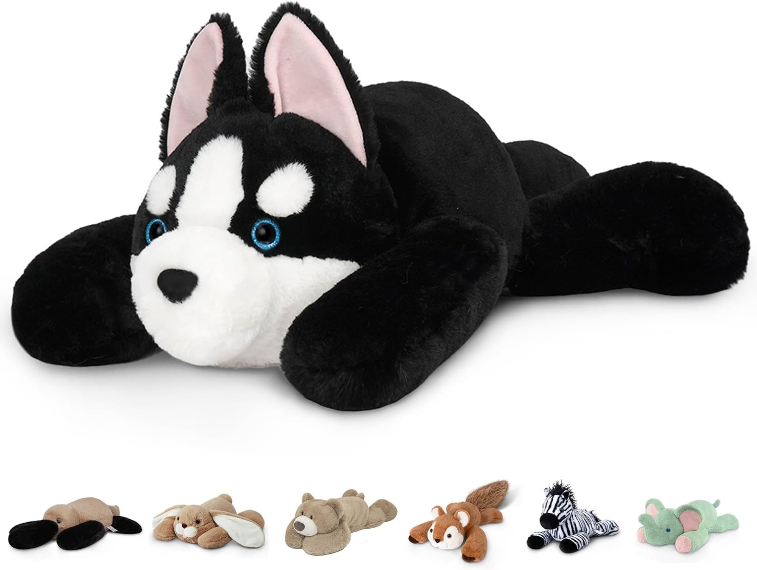 Niuniu Daddy Weighted Stuffed Animals, 20 in 3.3 lbs Husky Plushie Lap Pad