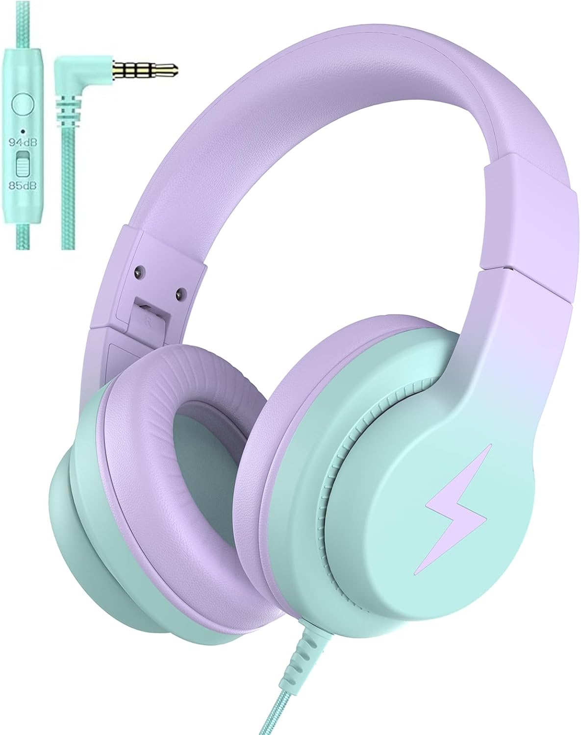 Candy Bila Wired Kids Headphones for School, Over-Ear for Boys Girls