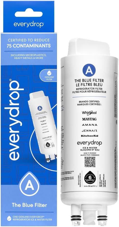 everydrop by Whirlpool Ice & Water Refrigerator Filter A, Blue, EDRARXD1