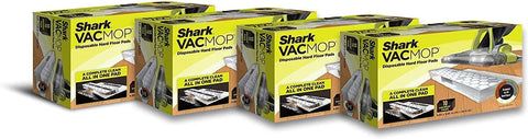 Shark VMP40 VACMOP Disposable Hard Floor Vacuum and Mop Pad Refills, Hardwood Floor Mop Pad, Shark Hard Floor Pads, 10 Count (Pack of 4) (Packaging May Vary)