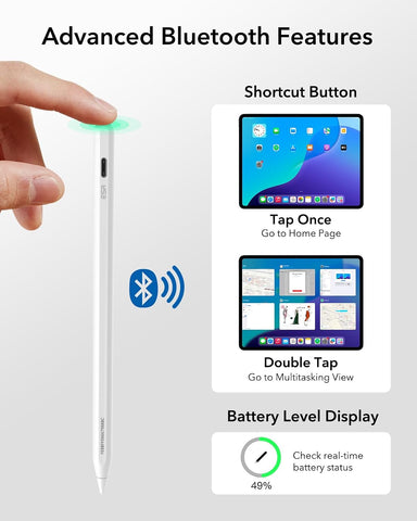ESR Geo Digital iPad Pencil for iPad 2018-2026, Find My, Easy Shortcuts
