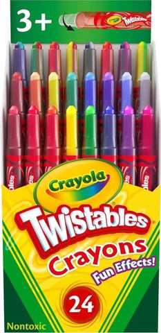 Crayola Twistables Crayons for Kids (24ct) Cute School Supplies for Toddlers, Preschool, Kindergarten, Elementary, Gifts for Boys & Girls, Ages 3, 4, 5