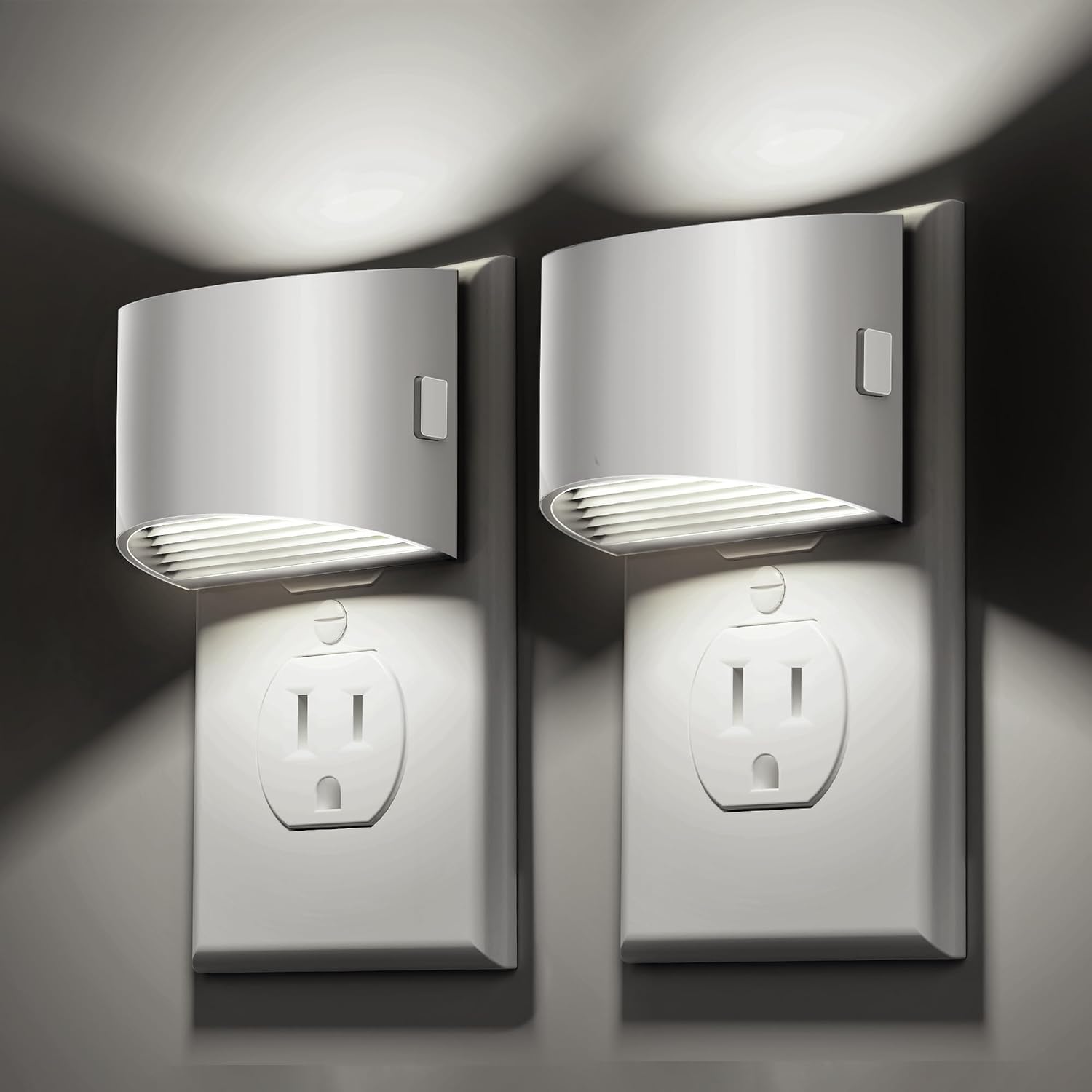L LOHAS LED Night Lights Plug into Wall, Dimmable Night Light 2 Pack