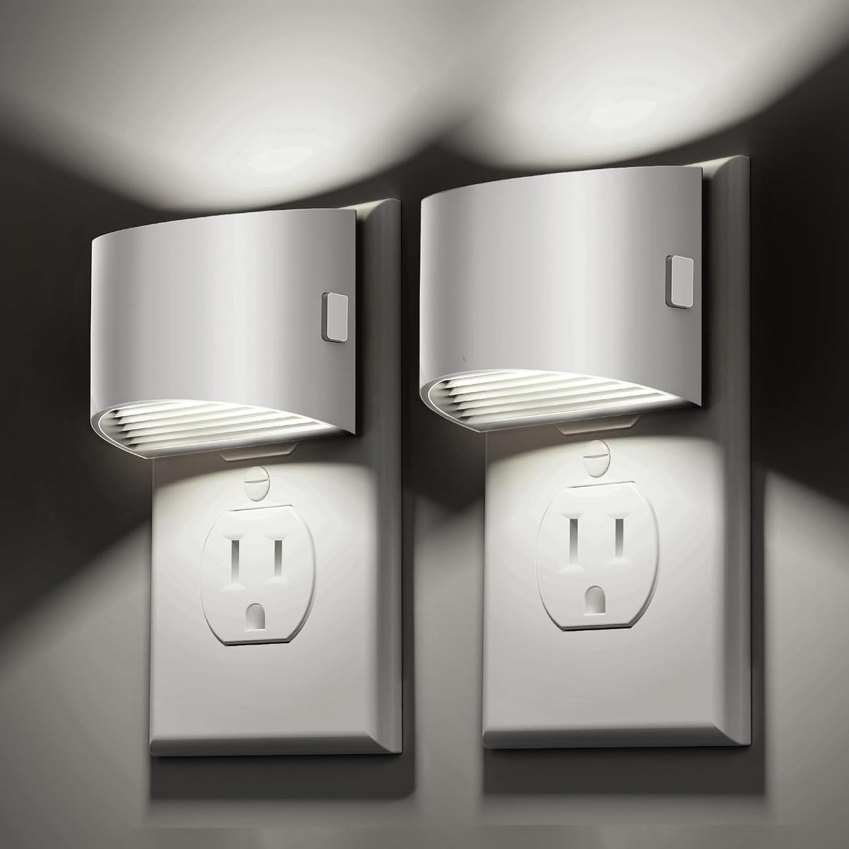 L LOHAS LED Night Lights Plug into Wall, Dimmable Night Light 2 Pack