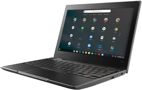 Lenovo 100e 81ER000BUS 11.6" HD Chromebook, Intel Dual-Core Celeron N3350 1.1 GHz up to 2.4 GHz, 4GB RAM, 32GB SSD, Bluetooth, USB Type C, 802.11ac, Webcam, Chrome OS (Renewed)