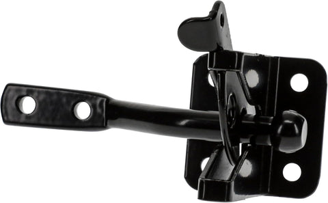 National Hardware Automatic Gate Latch, 4 in Strike, Steel, Black
