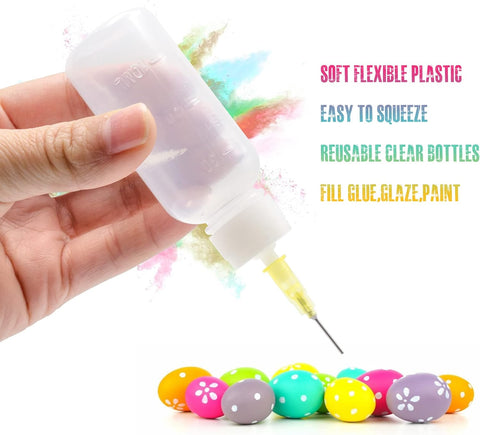 50cc Needle Tip Glue Squeeze Bottle Precision Tips Applicator Bottles 5 Pcs