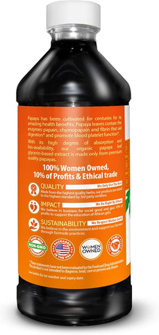 Herbal Goodness Papaya Leaf Extract Liquid, Platelet Supplement Boost 16oz