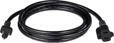 Amazon Basics Extension Cord, 3 Prong Outlet Extender, Indoor Power Cord, 13 Amps, 125V, 6 Ft, Black