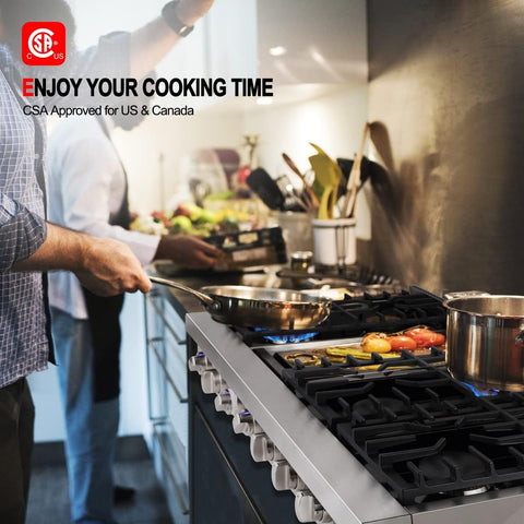 GASLAND CHEF COLLECTION 48 Inch Gas Cooktop 6 Burners, Re-ignition