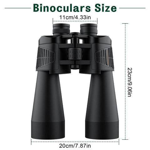 Binoculars for Adults High Powered - 20x70 HD Bird Watching Binoculars with Long Range - Clear Low Light Binoculars with High Magnification for Travel Hiking Sports Hunting Cruise Stargazing Wildlife