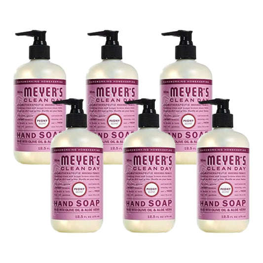 MRS. MEYER'S CLEAN DAY Hand Soap Peony, 12.5 Fl Oz (Pack of 6)