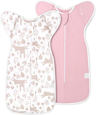ANYEDDE 2-Pack Newborn Swaddle Sleep Sack, Arms Up Swaddles for Newborns