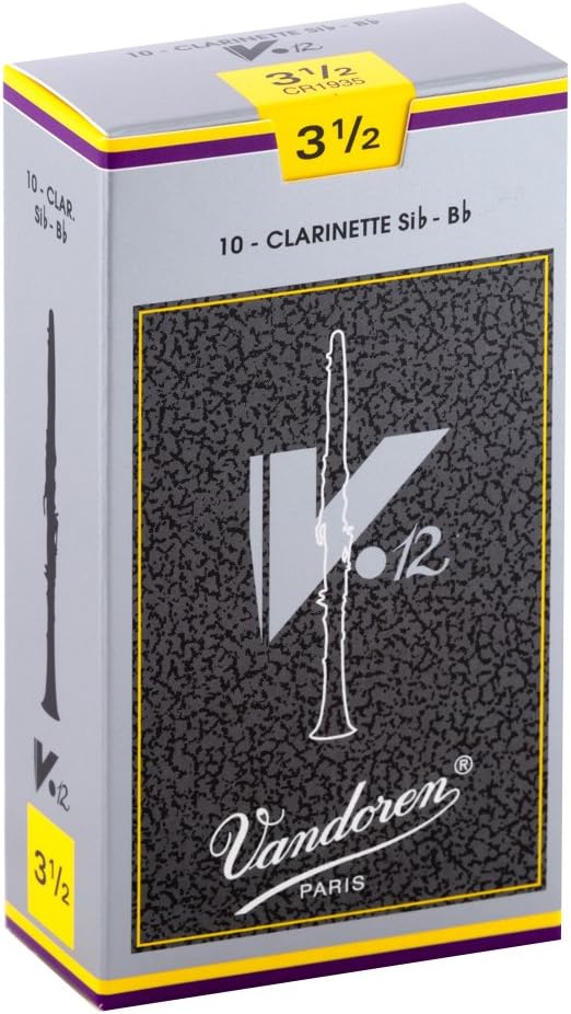 Vandoren CR1935 Bb Clarinet V.12 Reeds Strength 3.5; Box of 10