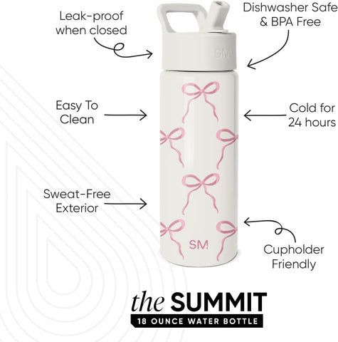 Simple Modern Kids Water Bottle & Toddler Cup | 18oz | Bows