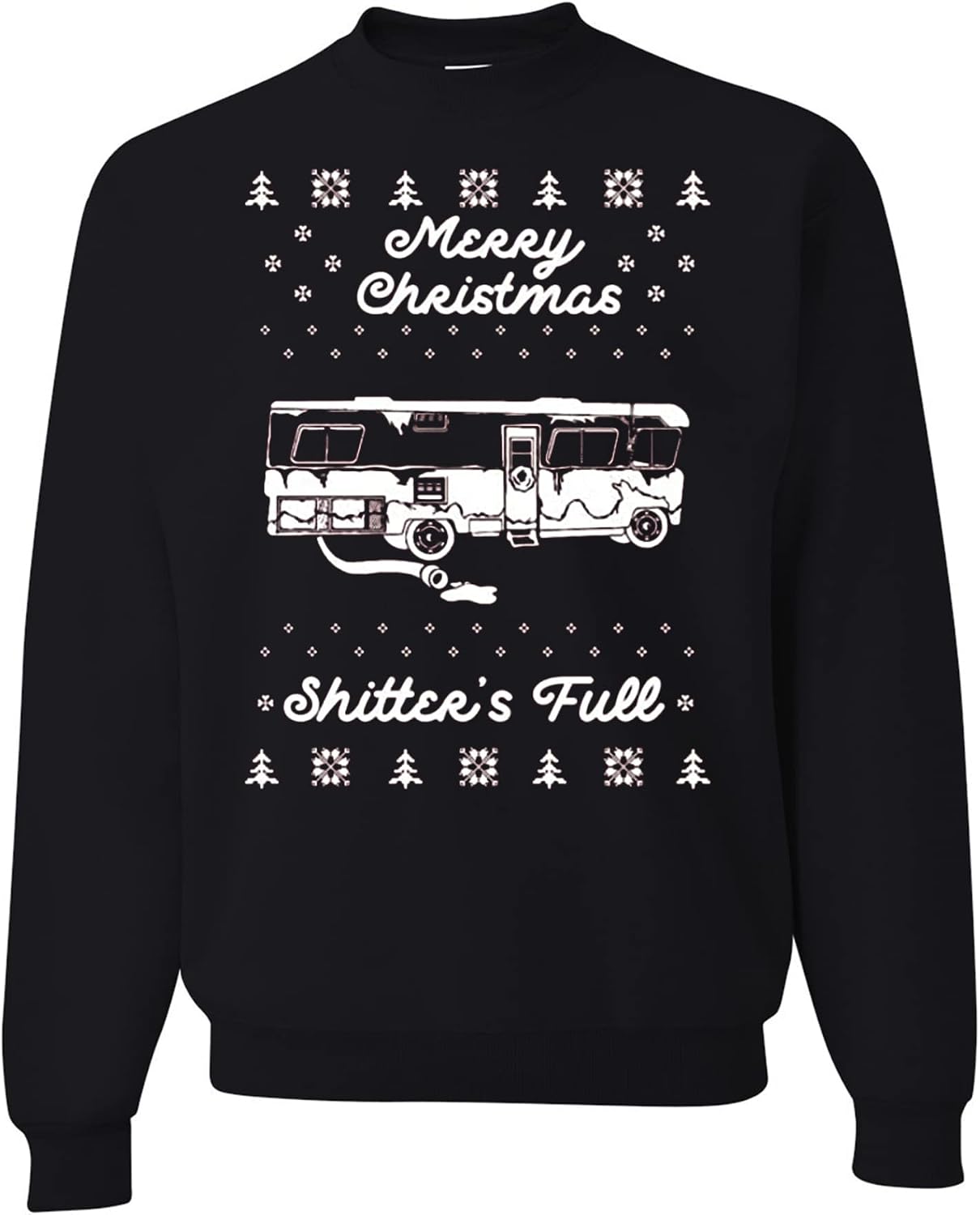 wild custom apparel Merry Christmas Shitters Full Ugly Christmas Sweater Crewneck Sweatshirt