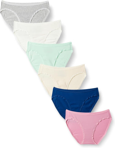 Amazon Essentials Women's Cotton Spandex Bikini Brief Underwear (Available in Plus Size)
