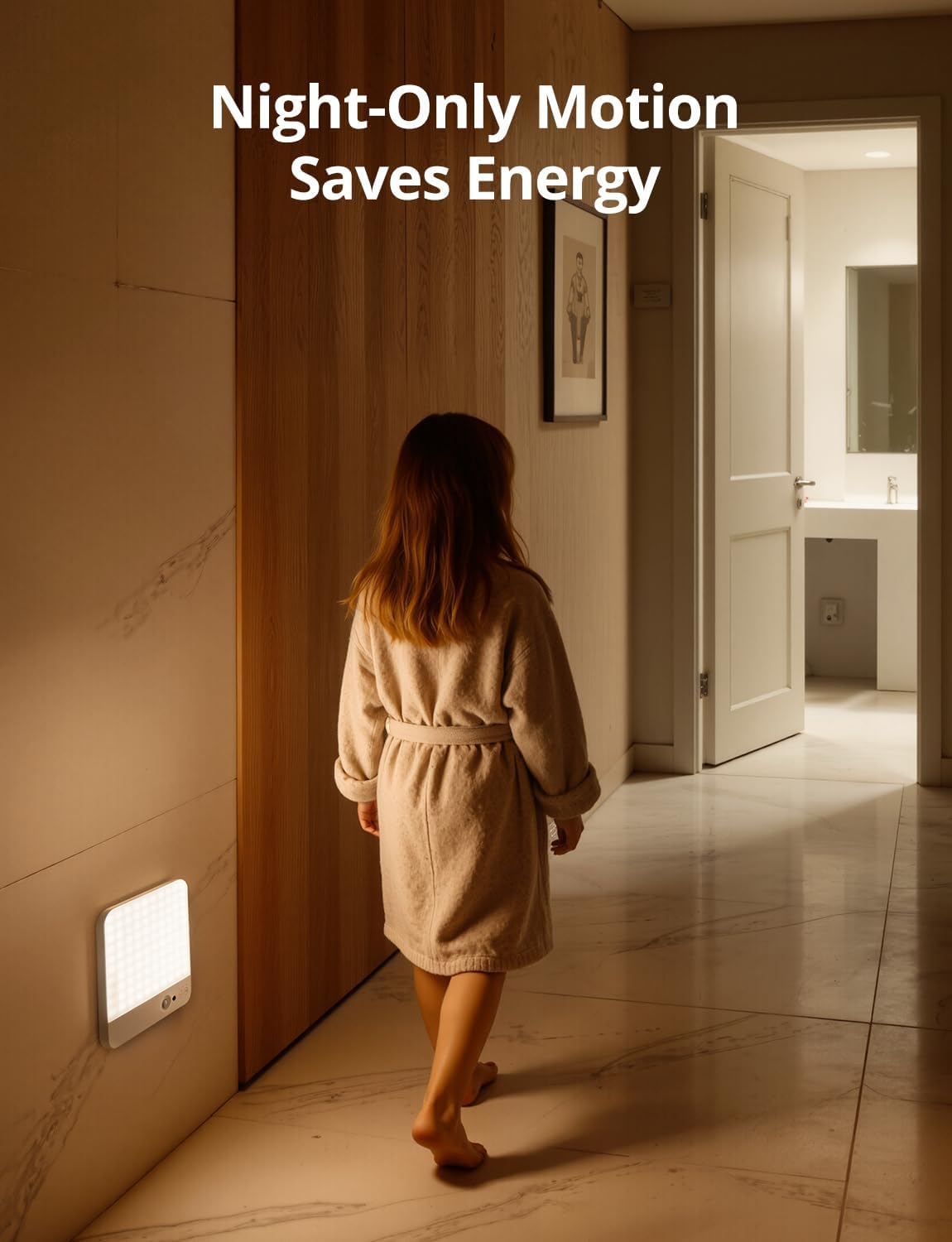 Bojim Magnetic Rechargeable Battery Operated Motion Sensor Ceiling Light