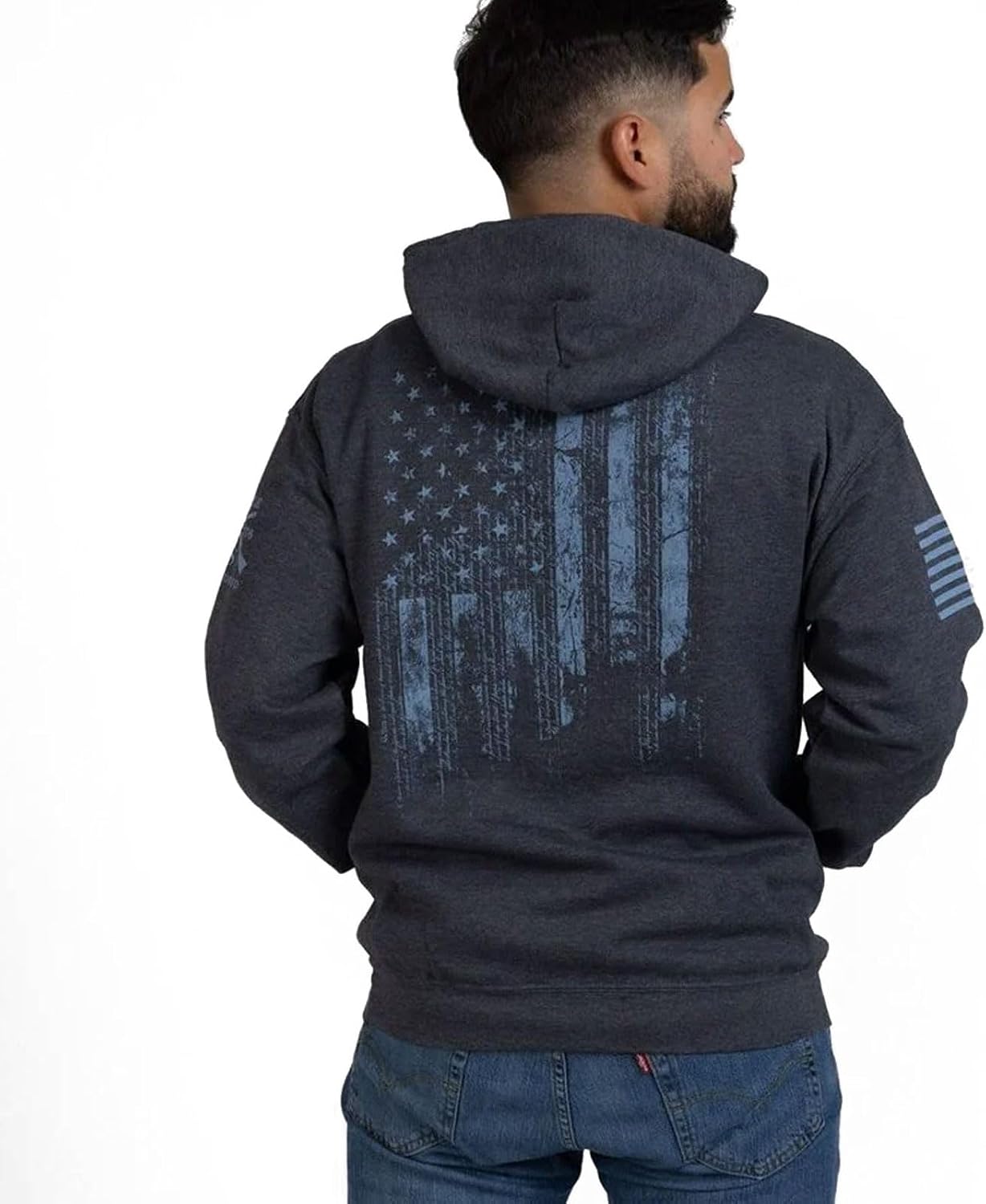 Grunt Style 1776 Flag American Men's Hoodie