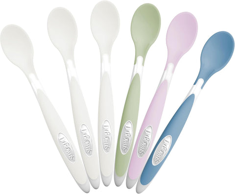 Dr. Brown's Designed to Nourish Soft-Tip Toddler Feeding Spoons, 6-Pack
