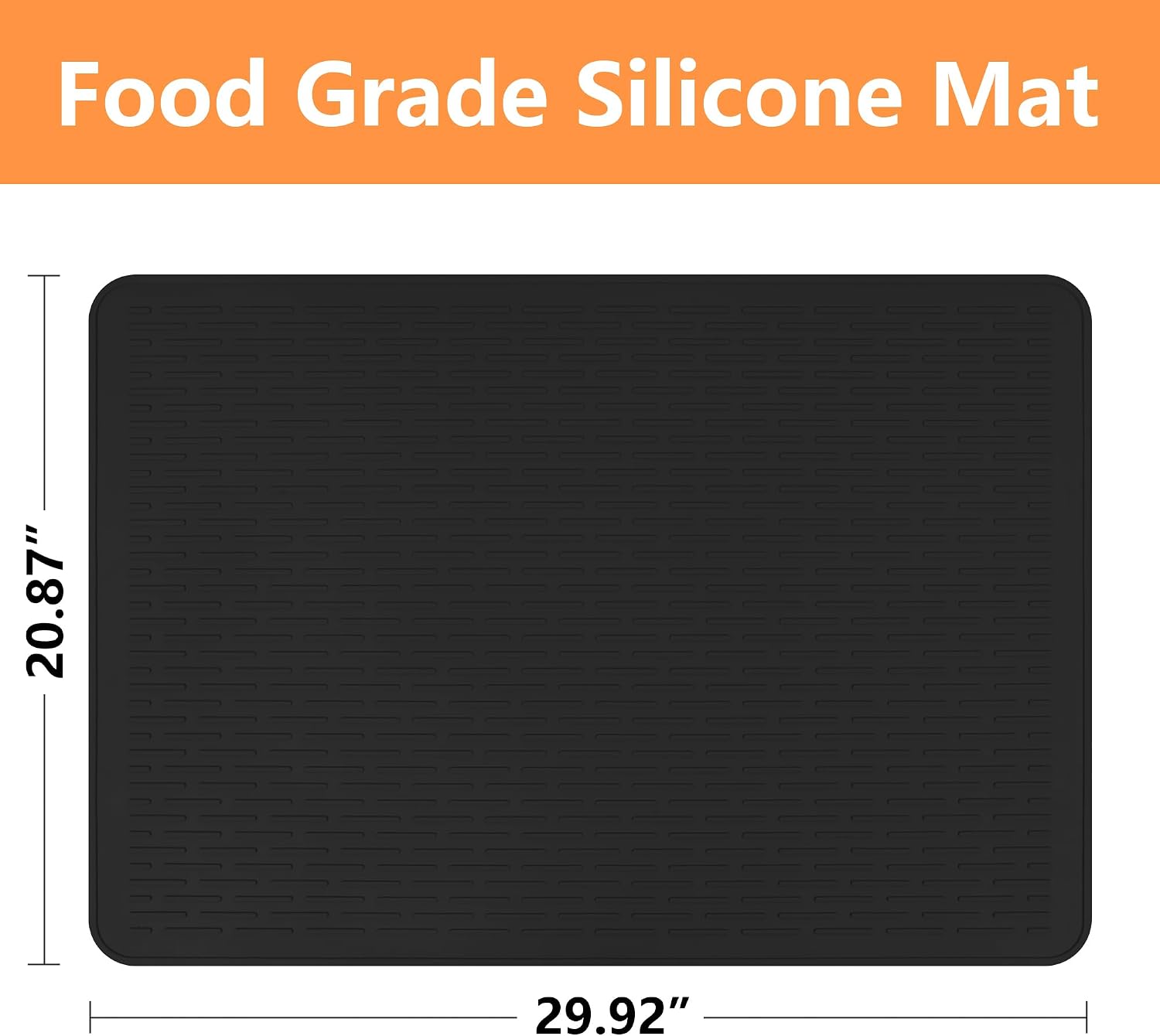 Stove Top Cover for Electric Stove- Range Covers for Electric Stove,Silicone XXL Dish Drying Mat, Glass Cooktop Covers, Flat RV Range top Mats (Black, 30"x21")