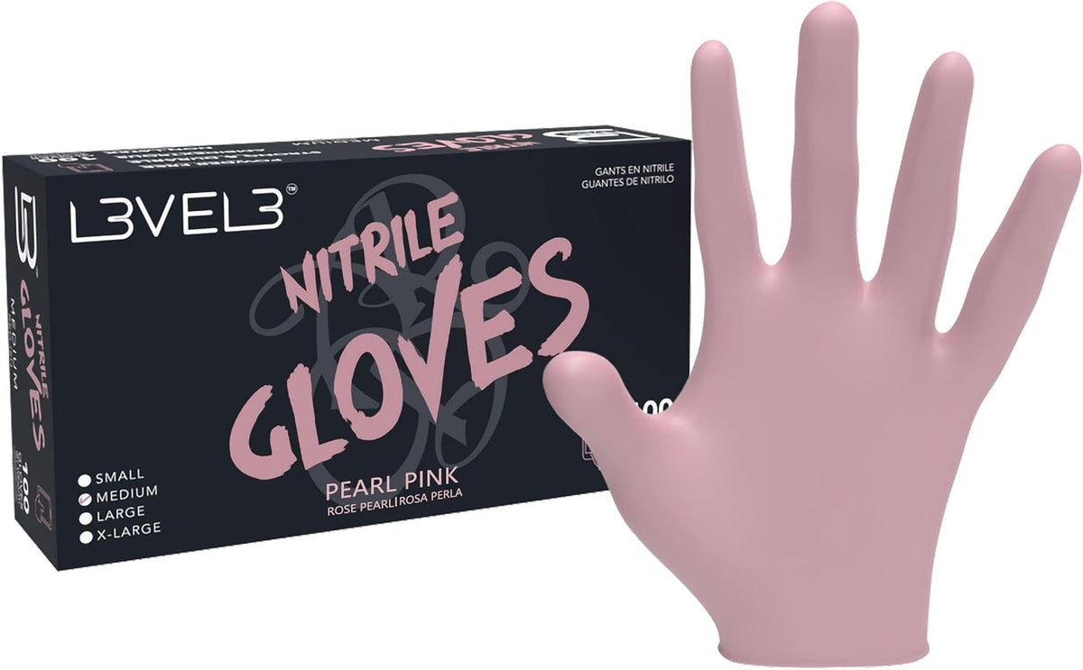 L3 Level 3 Nitrile Gloves - Professional Heavy Duty Disposable Gloves - Latex Free - Fits Snug - Box of 100