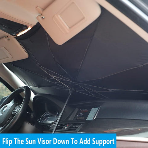 Windshield Sun Shade Umbrella for Car Front Window Sun Visor for Windshield Car Summer Accessories Protect Interior from UV Rays & Heat for Sedan, Compact SUV, Hatchbacks 57"*31"