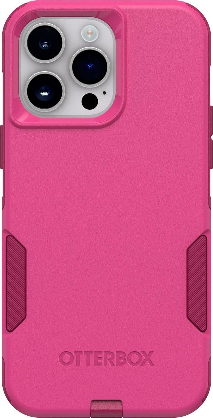OtterBox iPhone 14 Pro Max (ONLY) Commuter Series Case - INTO The Fucshia (Pink), Slim & Tough, Pocket-Friendly, with Port Protection