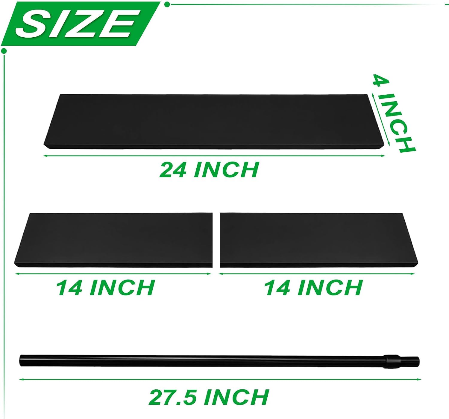 4 Inch Tall Fireplace Hood & Heat Deflector Shield Mantel Protects for Efficient Draft Control | Adjustable Smoke Guard for 28.5" to 48" Fireplaces