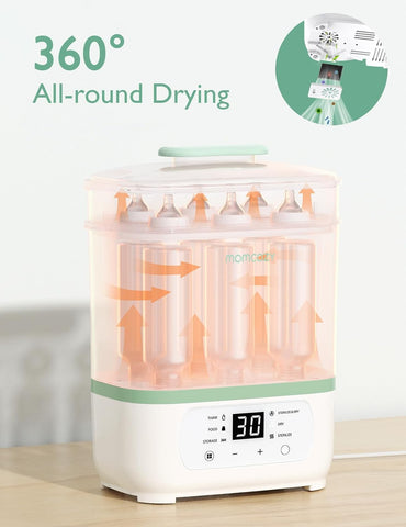 Momcozy Bottle Sterilizer and Dryer, 8-in-1 Electric Steam Baby Bottle Sterilizer for Baby Bottles, Baby stuffs & Breast Pump Accessories