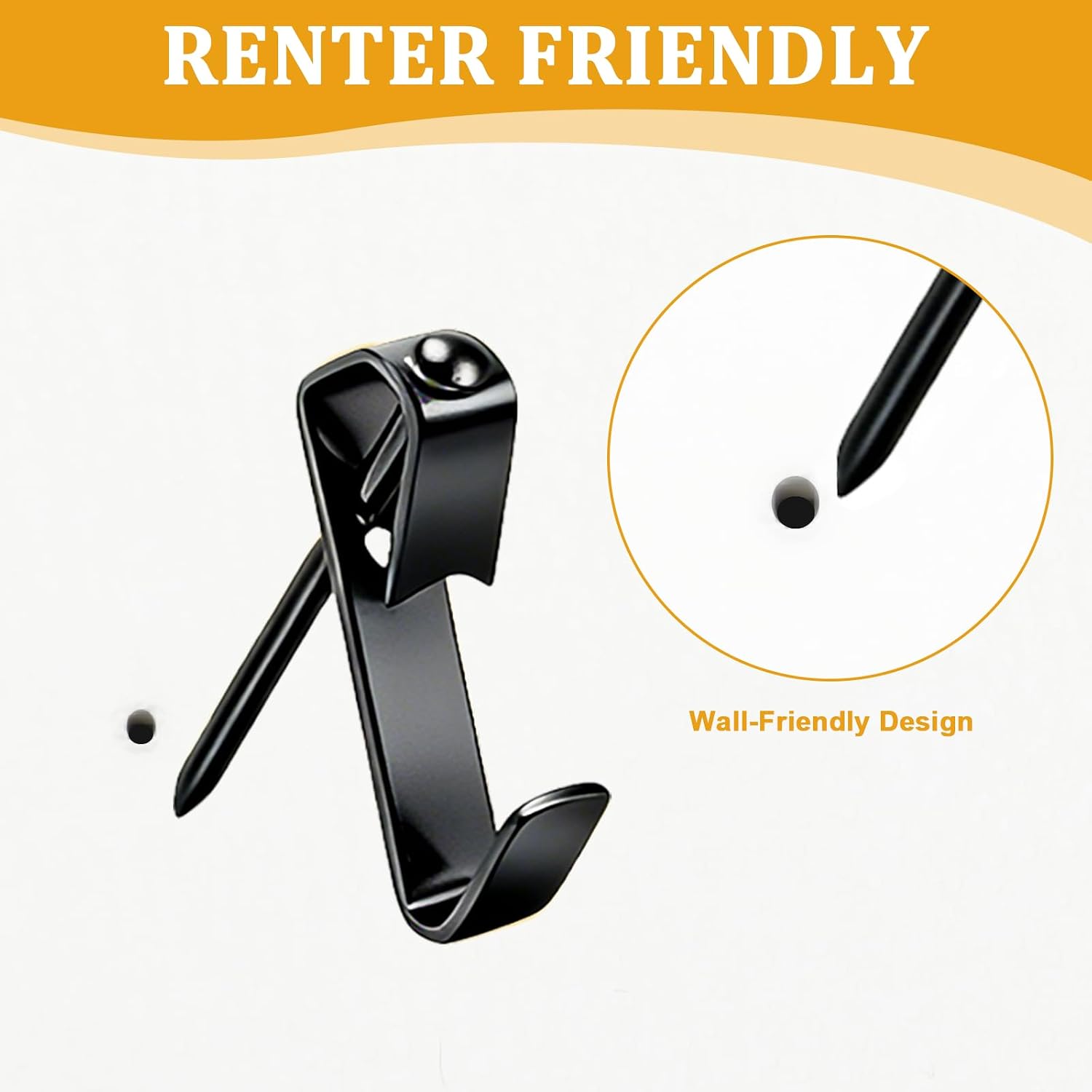KURUI 214Pcs Picture Hanging Hooks, Renter Friendly Picture Hanging Kit with Heavy Duty Picture Hangers and Hardware Nails, for Frame, Painting, Art and Photo, on Drywall,Plaster, and Wood Wall