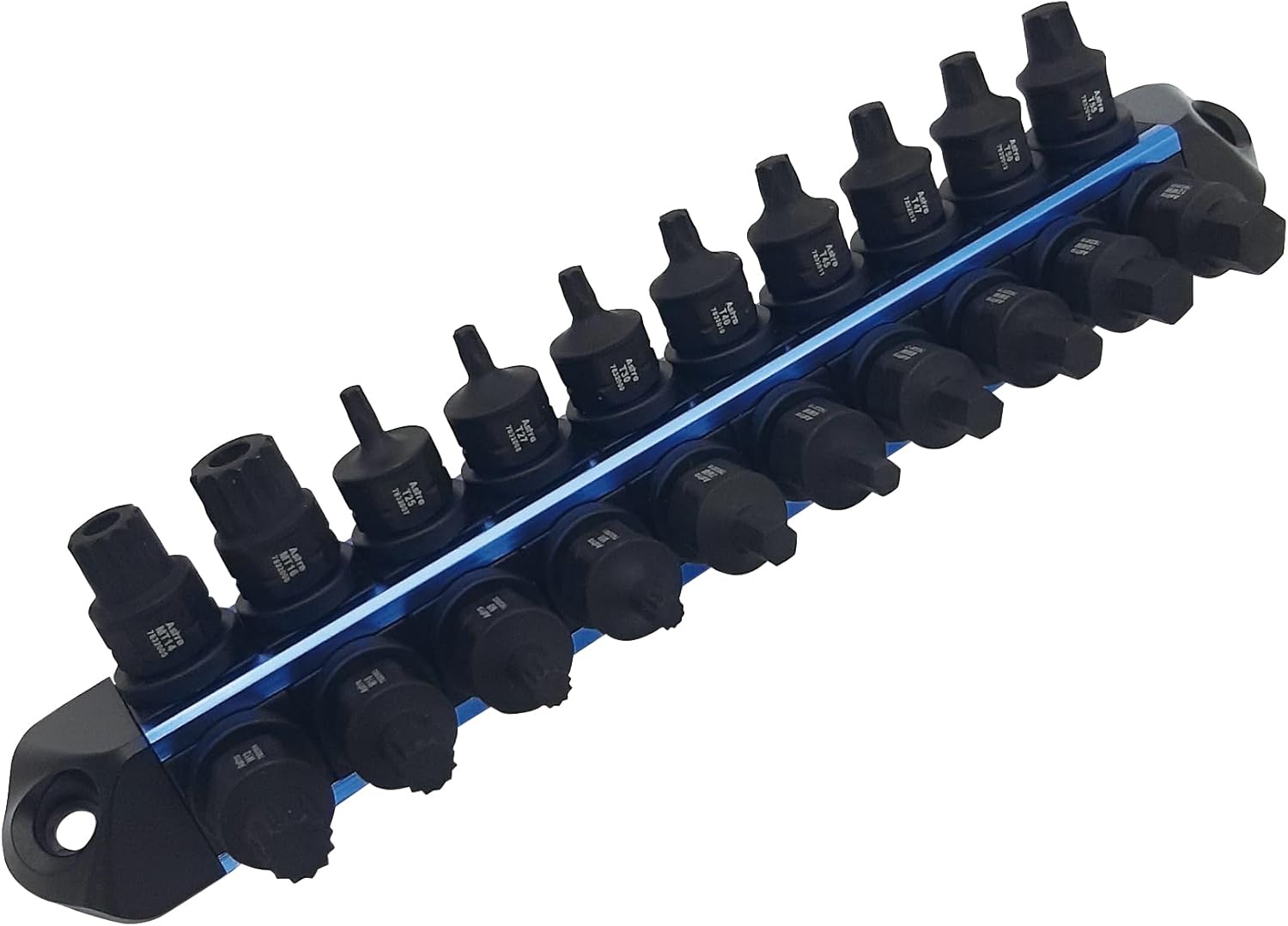 Astro Tools 78320 20pc 3/8" Drive with Outside Hex Nano Impact Torx, Metric Hex & Triple Square Bit Socket Set