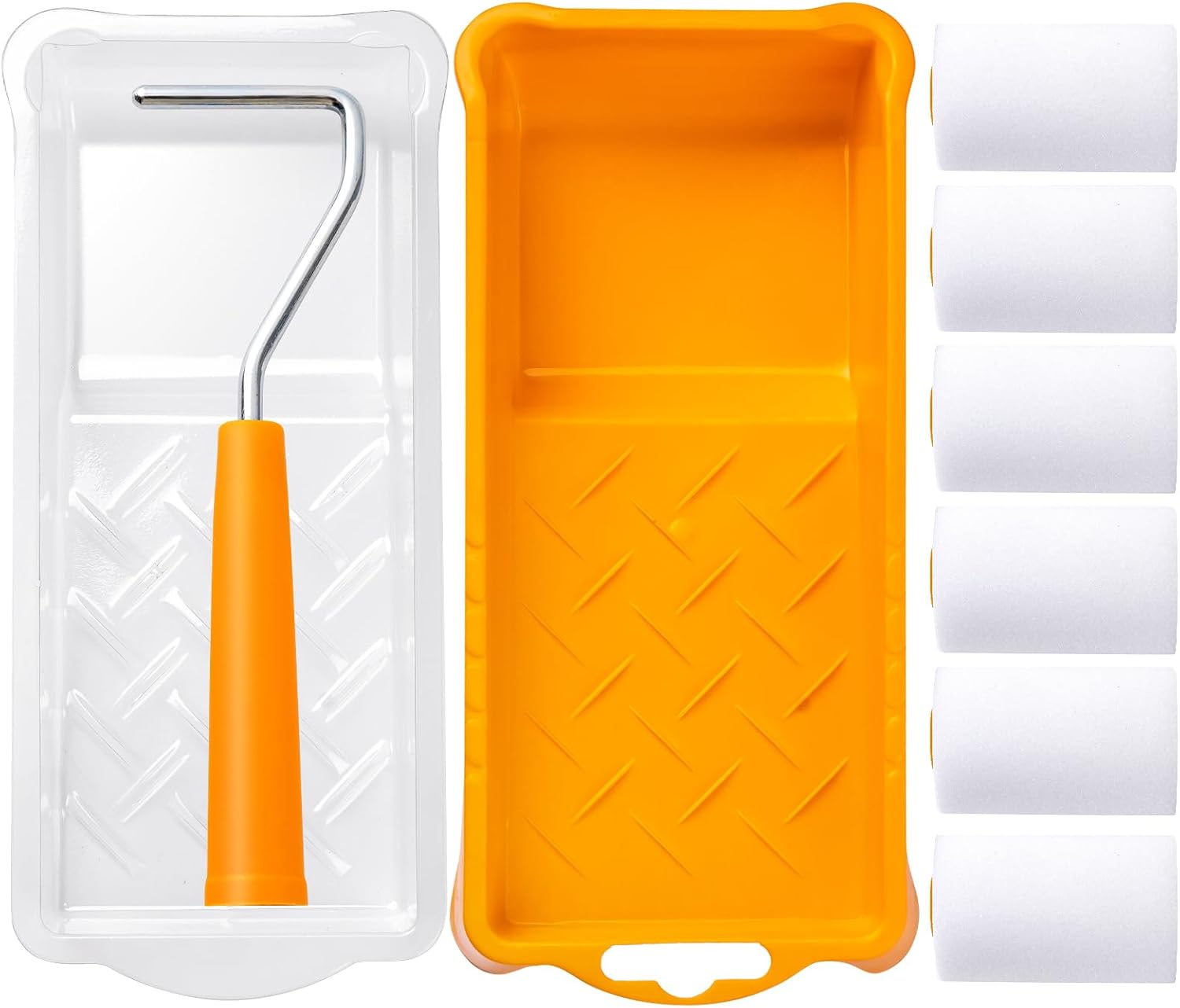 Mister Rui 2 Inch Foam Paint Roller Kit, Mini Paint Roller Brush 9 Pack