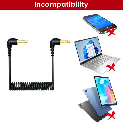 2-Pack 3.5mm Microphone Cable for DJI Mic 2 & Rode Wireless Pro, Go, Black