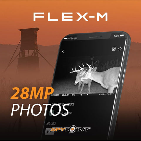 SPYPOINT Flex-M Cellular Trail Camera - Best Hunting Accessories, No WiFi Needed, Night Vision, Motion Activated, Dual-Sim LTE, IP65 Water-Resistant Game Camera, 28MP Photos, 720p Videos + Sound (4)