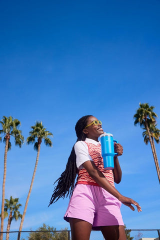 Stanley Quencher H2.0 Tumbler with Handle & Straw 40 oz | Twist On 3-Way Lid | Cupholder Compatible for Travel | Insulated Stainless Steel Cup | BPA-Free | Azure