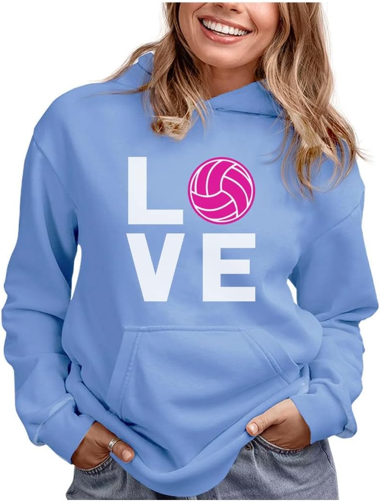 Tstars Volleyball Hoodie Women Teen Girls Player Coach Fan Athletic