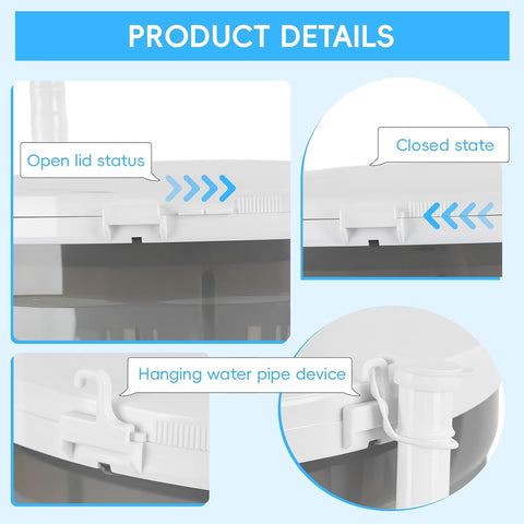 Hand Crank Washing Machine, 2-in-1 Manual Washer and Spin Dryer