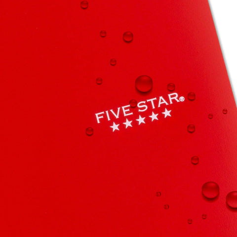 Five Star Spiral Notebook + Study App, 3 Subject, College Ruled Paper, Fights Ink Bleed, Water Resistant Cover, 8-1/2" x 11", 150 Sheets, Red (72065) (Pack of 2)