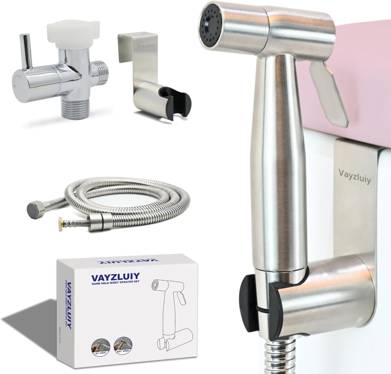 Vayzluiy Handheld Bidet Sprayer for Toilet, Adjustable Water Pressure