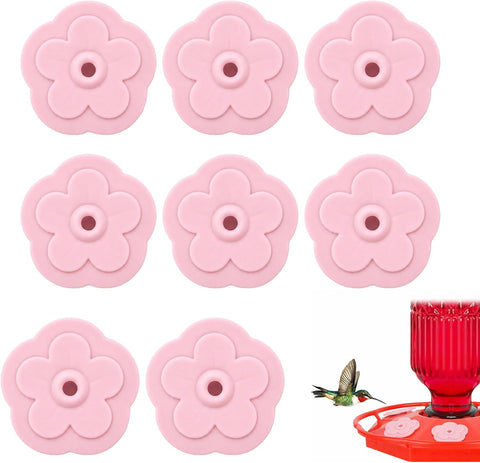 16Pcs Bee Guards Silicone Hummingbird Feeder Flower Replacement Parts