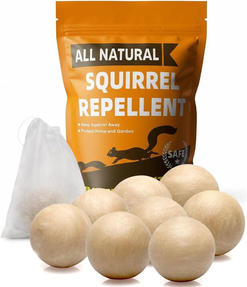 AJOQFKTD Squirrel Repellent Outdoor, Squirrel Deterrent for Garden- 8Packs