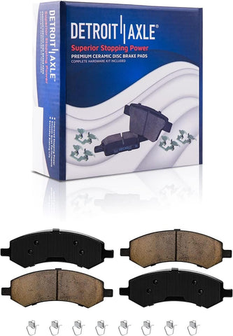 Detroit Axle - Brake Pads for 2006-2018 Dodge Ram 1500, 2007-2009 Durango